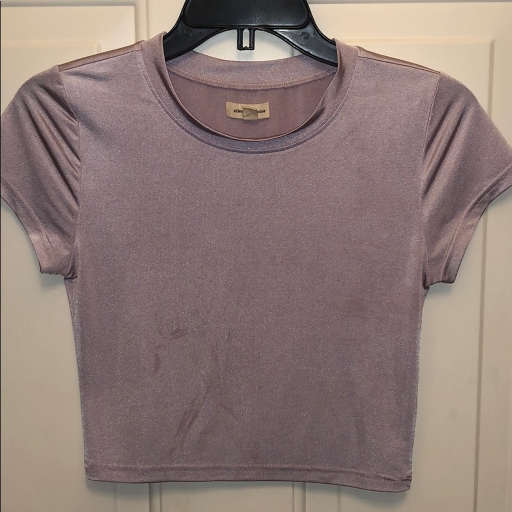 Slience + noise purple crop top